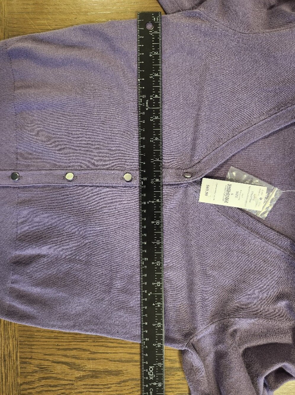 White House Black Market Purple V-Neck Button Cardigan NWT size Small - Picture 4 of 6